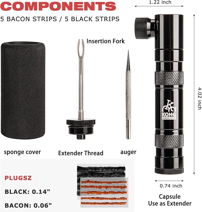 CO2 Inflator Kits, Presta and Schrader Valve Compatible, CO2 Bike Tire Pump for Mountain and Road Bicycles