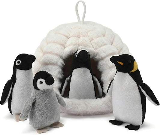 Penguin Stuffed Animal Set - 4 Soft and Cuddly Plush Penguins with Igloo - Perfect Penguin Plush Toy for Kids to Play, Cuddle, and Uplift Social Skills - Soft, Huggable, and Safe