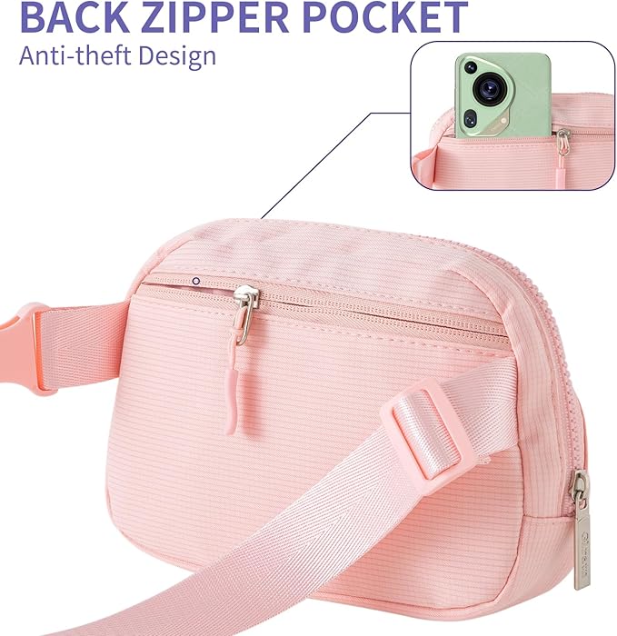 Fanny Pack for Girls,Birthday Easter Gifts,Chenille Initial Letter Girls Crossbody Bag,Preppy Teen Belt Bag for Graduation Travel Gifts,Cute Sequin Trendy Stuff.Pink-Z