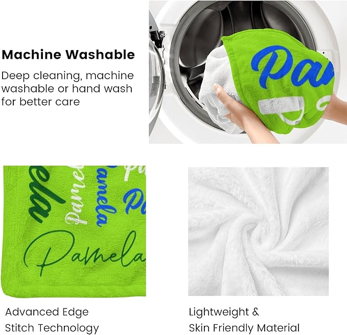 Name Blanket Personalized Blanket for Adult Kids Flannel Customize Throw Blanket Custom (Color 23, 50 x 60 Inches)