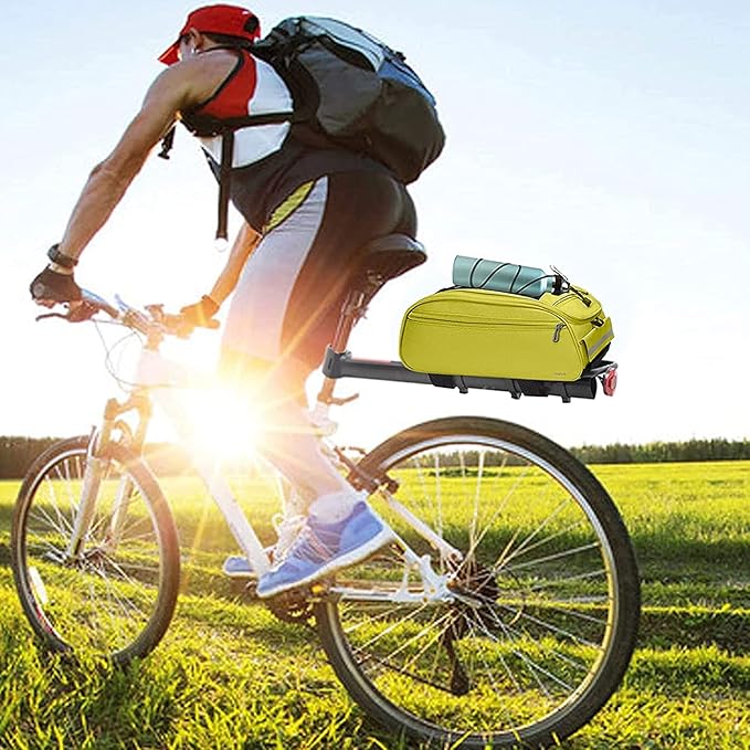 MOSISO Bike Rack Bag, Waterproof Bicycle Trunk Pannier Rear Seat Pouch Cycling Bike Carrier Backseat Storage Luggage Saddle Shoulder Bag