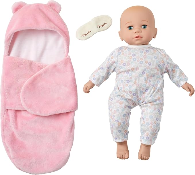 Madame Alexander 14-Inch Sweet Smiles Baby Doll, Bear Sleep Sack