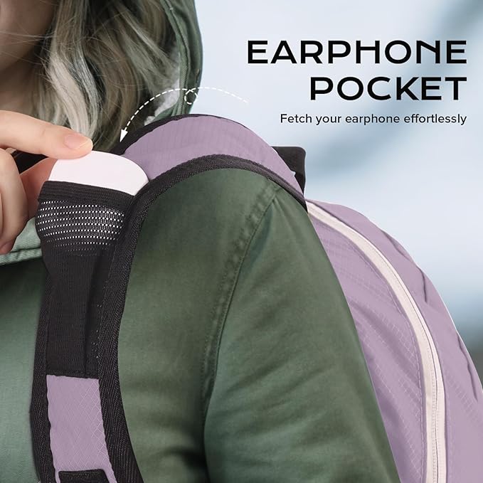 15L Water-resistant Hiking Daypack, Small Backpack Travel Outdoor, Lightweight Day Pack with Tool Loops