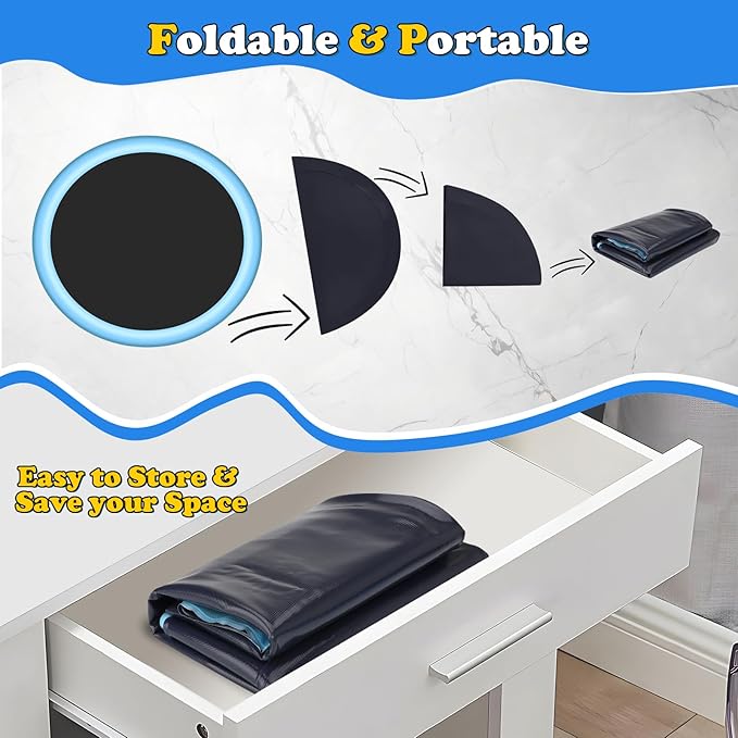 140" Non-Slip Splash Pad for Kids and Dog, Thicken Sprinkler Pool Summer Outdoor Water Toys, Extra Large Backyard Wading Pool for Children Boys & Girls or Pet Dog (Blue)