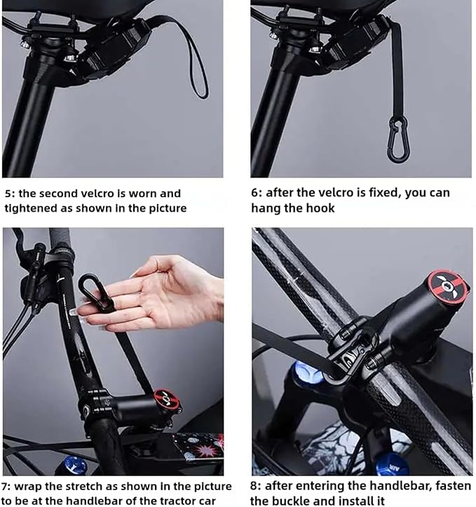 ENLEE Mountain Bike Tow Strap for Kids, Auto-Retractable Outdoor Riding Parent-Child Tow Rope with One Hook