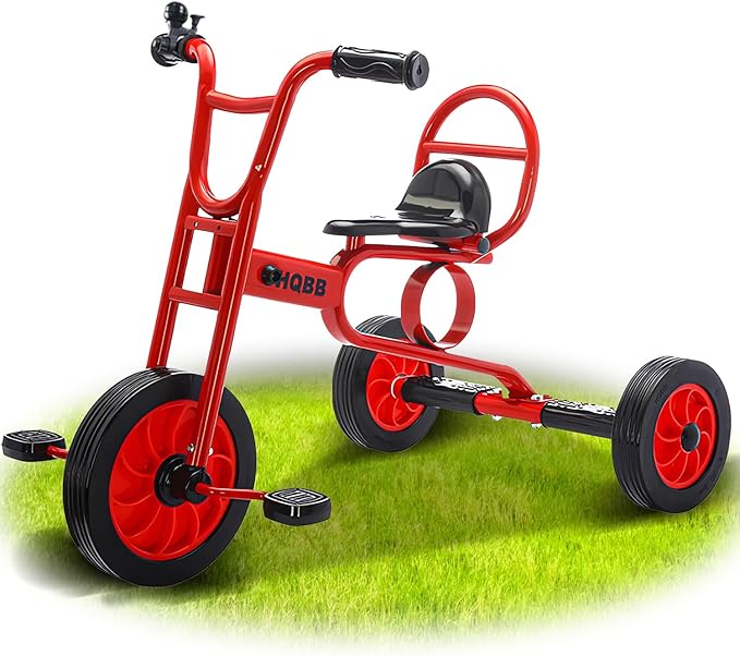 Kids Tricycle for Ages 3+, Preschool Daycare Playground Kids Balance Bike, Home Toddler Trike with Bell and Rubber Wheels, Boys and Girls Indoor/Outdoor Play Equipment