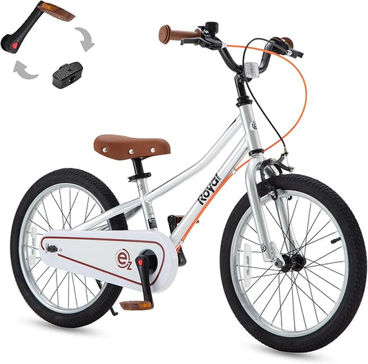 RoyalBaby Kids Bike, Terra EZ Balance to Pedal Convertable Bicycle, 14 16 18 Inch Easy Learn Balancing to Biking Boys Girls Ages 3-9 Years Beginners