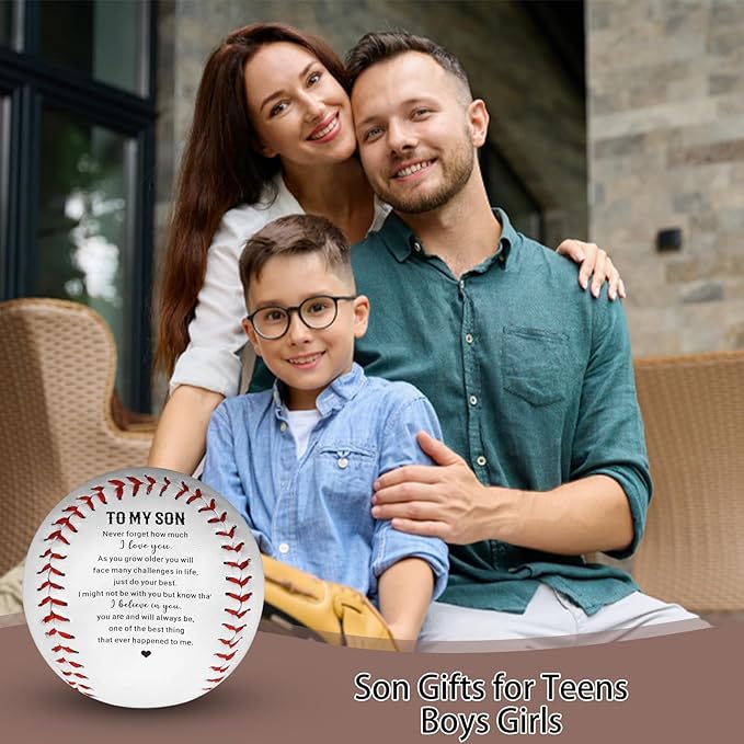 Fleure Esme Baseball Gifts for Son Boys 8-12 Son Gifts from Mom Dad Birthday Gifts for Son 6-8 Baseball Homerun Inspirational Stuff for Teen Boys Gift for Bonus Christmas Sweetest Day