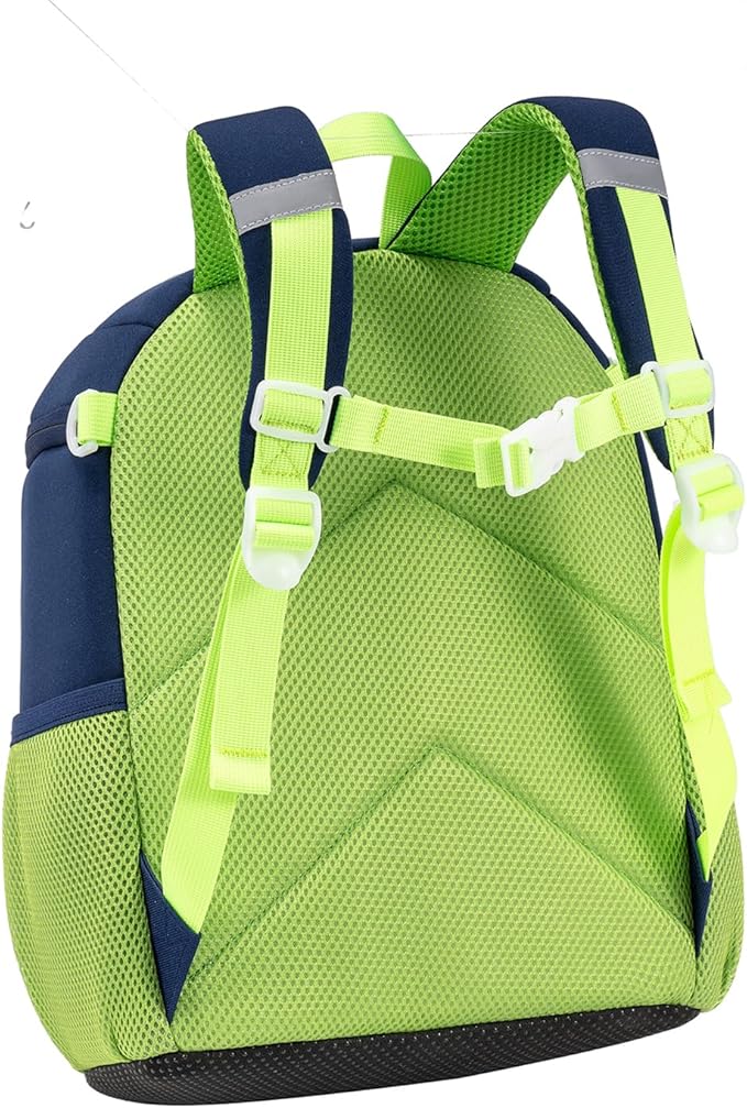 kids schoolbag with diving fabric and breathable pads - lightweight reflective backpack for boys and girls (black, Small)