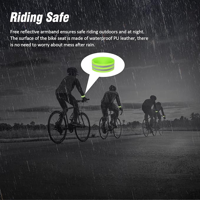 2024 New Noseless Bike Seat Cushion for Men & Women - Extra Padding & Comfort Wide Bicycle Seat, Oversized Comfortable Saddle for Peloton Bikes, Exercise Bikes, Electric Bikes, Cruiser Bikes