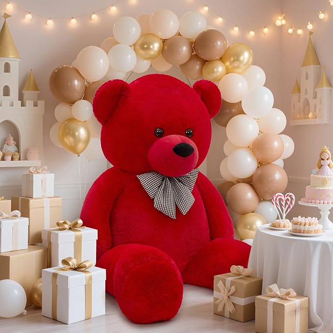 MaoGoLan Big Teddy Bear 6 Feet,Life Size Big Bear Plush Stuffed Animal,Adorable and Soft Red Teddy Bear Gift for Christmas,Valentines,Birthday,or Long Distance