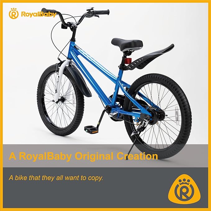 RoyalBaby Kids Bike EZ Balance to Pedal Dual Handbrake Toddlers Boys Girls Bicycle 12-20 Inch for Age 3-10 Years