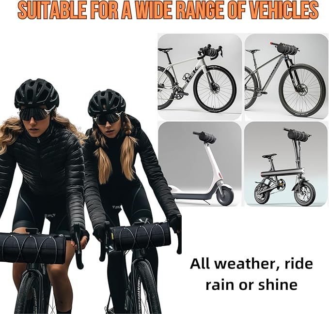 Bike Handlebar Bag,2.2L bike Front Bag with Shoulder Strap Bicycle Accessories Waterproof Handy Bicycle Barrel Bags Frame Storage Roll Bag for cycling Black