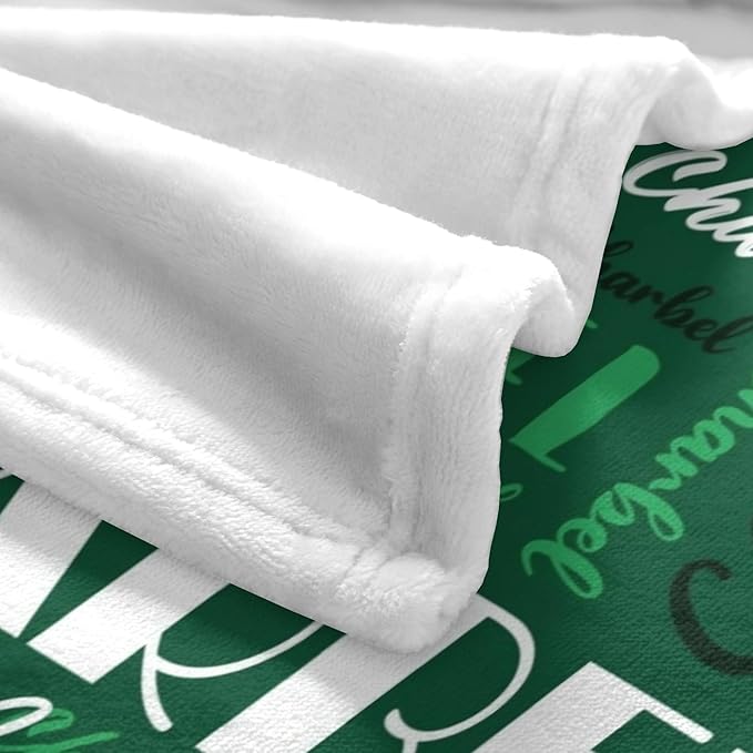 Name Blanket Personalized Blanket for Adult Kids Flannel Customize Throw Blanket Custom (Color 19, 30 x 40 Inches)