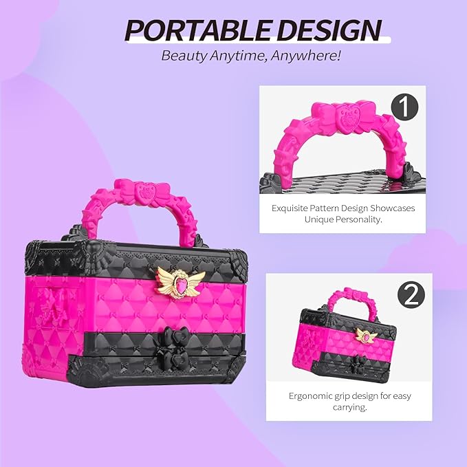 IMAGICTOWN Kids Makeup Sets for Girls 5-8 - Non-Toxic Play Makeup Kit for Toddlers 3-4 - Maquillaje para Niñas - Girls Makeup Kit Age 4-6 - Perfect Toddler Makeup Set