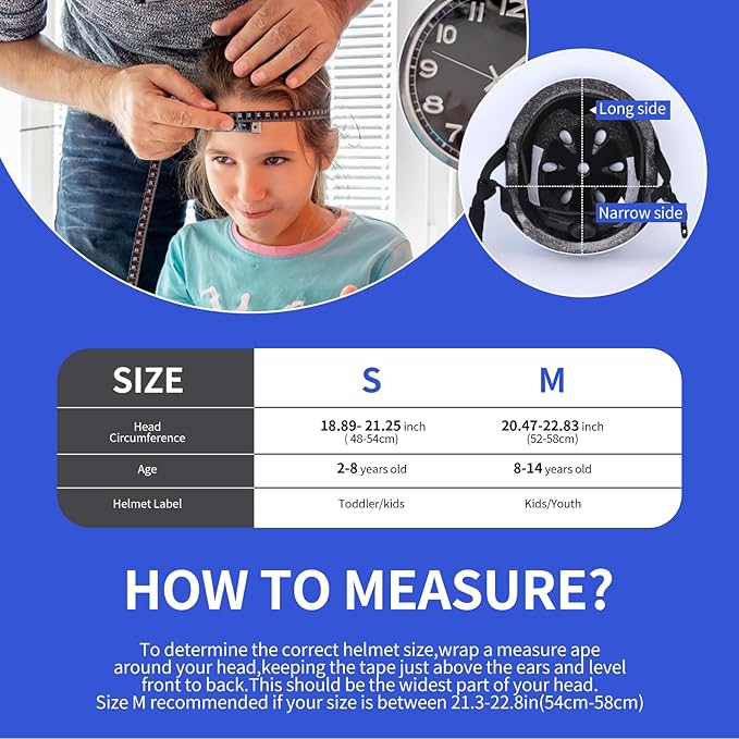 Kids Helmet Toddler Bike Helmets for Ages 2-3-5-8-14 Years Kids Girls Boys Youth, Adjustable Multi-Sport Helmet for Skateboard Cycling Scooter Balance Bike Inline Skating Longboard Roller Skate