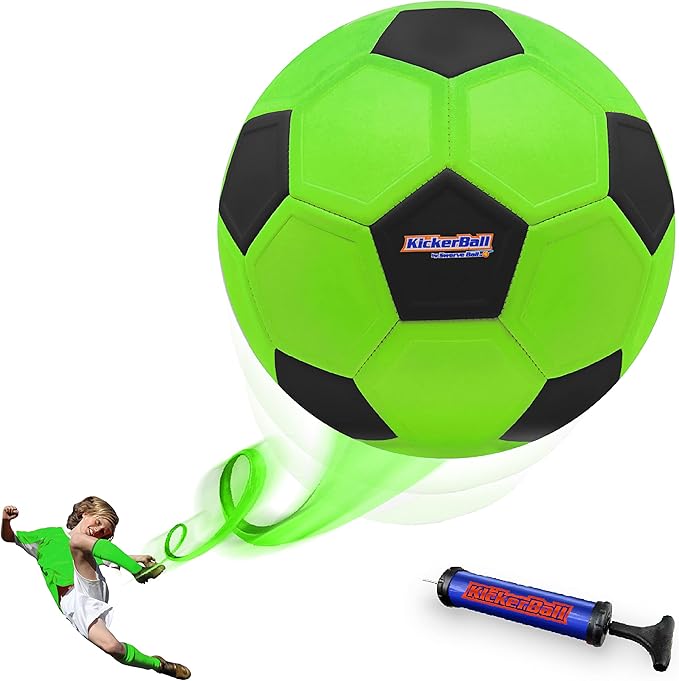 Kickerball - Curve and Swerve Soccer Ball/Football Toy - Kick Like The Pros, Great Gift for Boys and Girls - Perfect for Outdoor & Indoor Match or Game