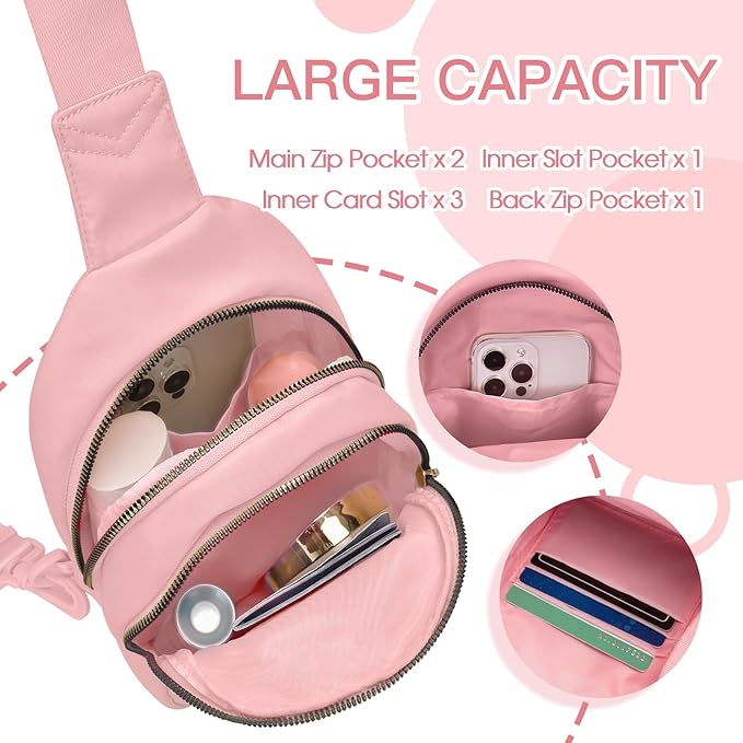 Birthday Gifts for 7 8 9 10 11 12 13 Year Old Girls Small Initial Sling Bag Cross Body Bag Fanny Pack for Girls