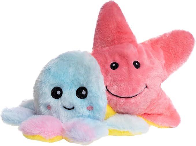 Flourish Pets 3 in 1 Multi-Layer Chew Toy for Active Dogs | Non-Toxic BPA Free Double Stitched Soft Fabric Exterior Dog Toys | Long-Lasting Dog Plush Toys – Octopus Small 3.5"