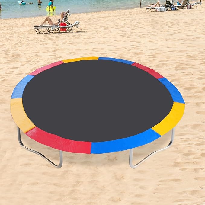 Eapmic Trampoline Pad Replacement, Trampoline Safety Pad, Spring Cover for 8ft 10ft 12ft 14ft 15ft 16ft Round Trampoline with Waterproof Foam Padding, Universal Trampoline Accessories