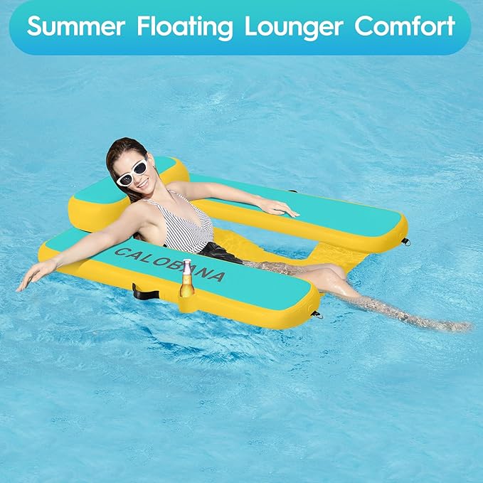 Inflatable Floating Chair Pool Floats Adult Lounger Float Chair for Swimming Pool