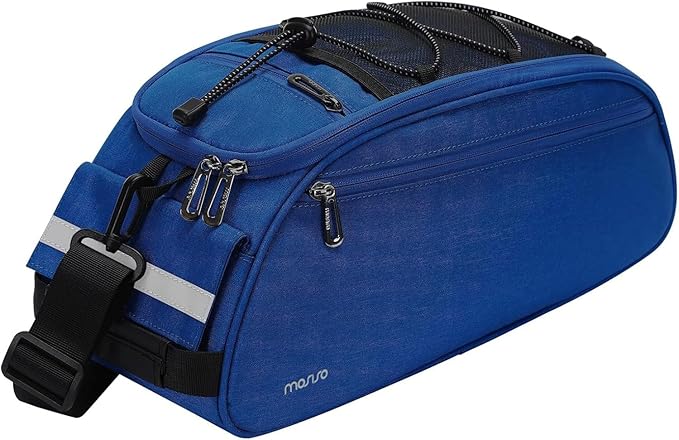 MOSISO Bike Rack Bag, Waterproof Bicycle Trunk Pannier Rear Seat Pouch Cycling Bike Carrier Backseat Storage Luggage Saddle Shoulder Bag