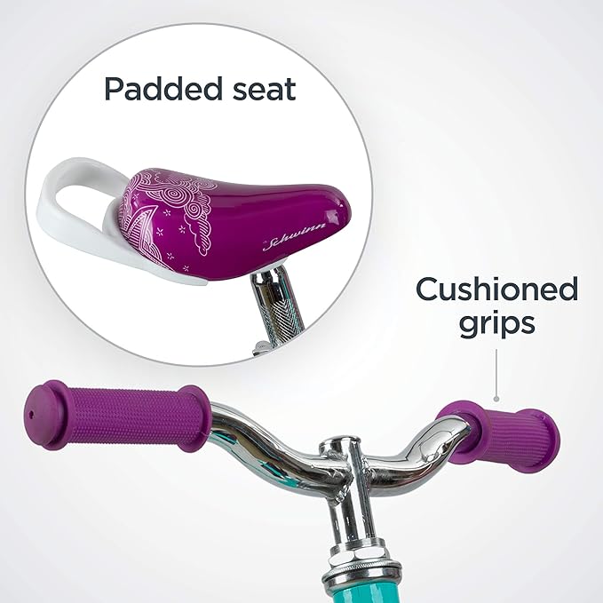 Schwinn Elm and Koen Bike or Balance Bike, 12-20 Inch Bike for Kids Ages 2-13, Black, Blue, Red, Teal, Pink or Purple, SmartStart Ergonomic Design, Adjustable Seat Grows with Child, Training Bicycle