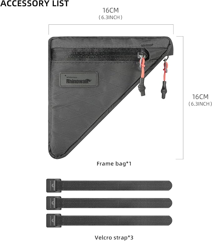 Rhinowalk Bicycle Front Frame Bag Waterproof Bicycle Bag 0.9L Cycling Accessories Nylon Pack Pouch for MTB Road Bike Cycling Commuting and Outdoor Adventures