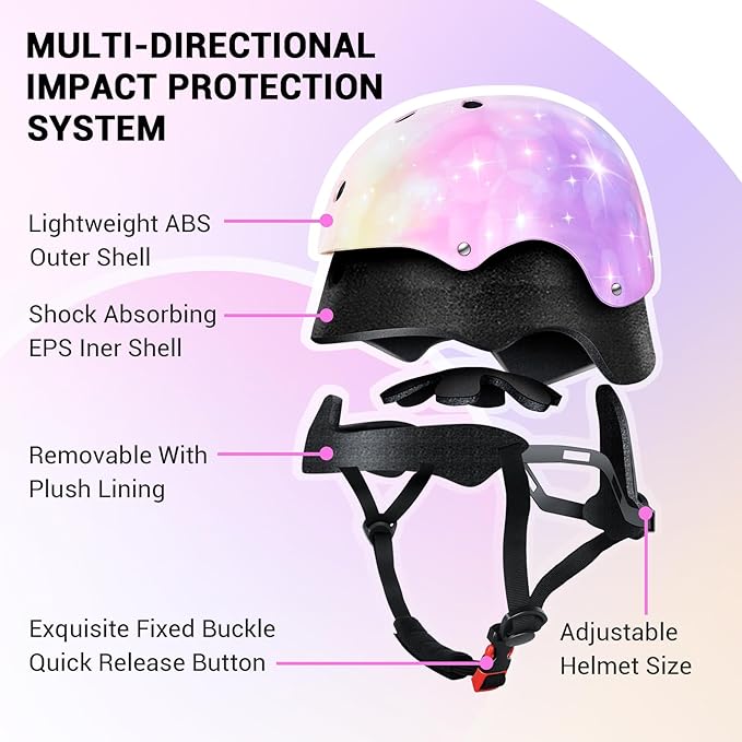 Kids Bike Helmet for 2-3-5-8-14 Ages Girls,Boys,Toddler,Kids and Youth, Ventilation and Impact Resistance Toddler Bike Helmet for Multi-Sport Bicycle Scooter Inline Roller Skate and Skateboarding