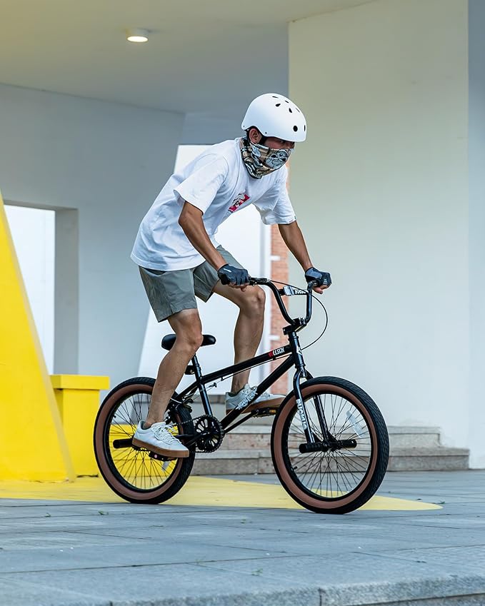 Freestyle BMX Bikes 20 Inch Kids Bicycle with 4 Pegs for 8-15 Years Old Teens, Boys, Girls, Beginner-Lever Riders,Multiple Colors