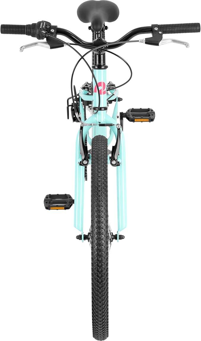 Retrospec Dart 20 & 24 Inch Kids Bike - 7-Speed Hybrid Bicycle for Ages 6-11 with 29in All-Season Tires & Shock Absorption - Adjustable Height Youth Bike with V-Brakes & Smooth Gear Shifting