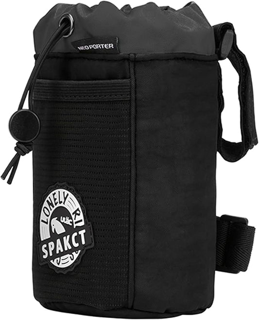 Bike Stem and Handlebar Bag, Top Tube Waterproof Bicycle Frame Basket, Snack Bag Accessories for Cycling (Black)