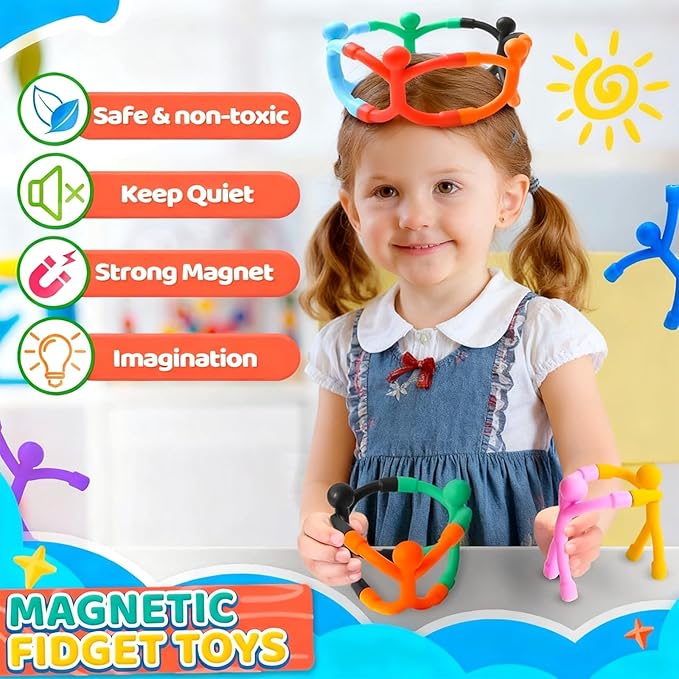 YDYJKI Magnetic Travel Toys for Toddler 5PCS, Airplane Travel Activities Essential Fidget Toys for Kids Road Trip ‌Sensory Toy, Fridge Magnet Gifts for Boys and Girls