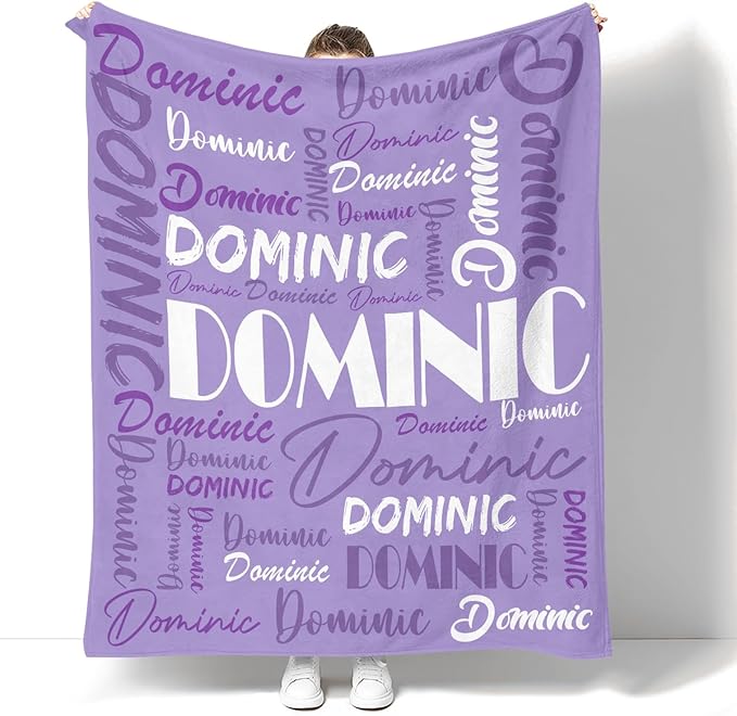 Dr.TOUGH Personalized Name Blanket Personalized Blanket for Adult Kids Flannel Customized Personalized Blankets and Throws
