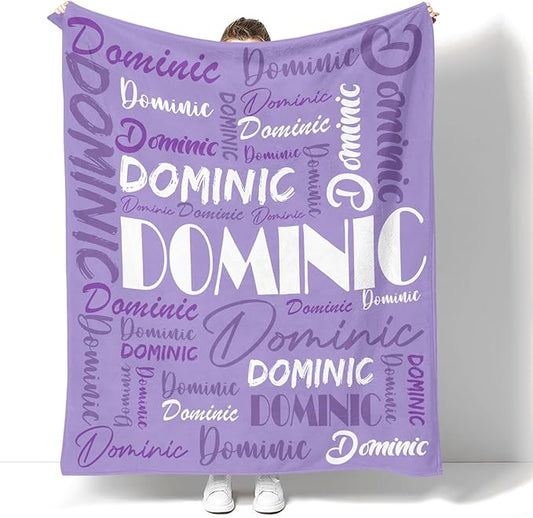 Dr.TOUGH Personalized Name Blanket Personalized Blanket for Adult Kids Flannel Customized Personalized Blankets and Throws