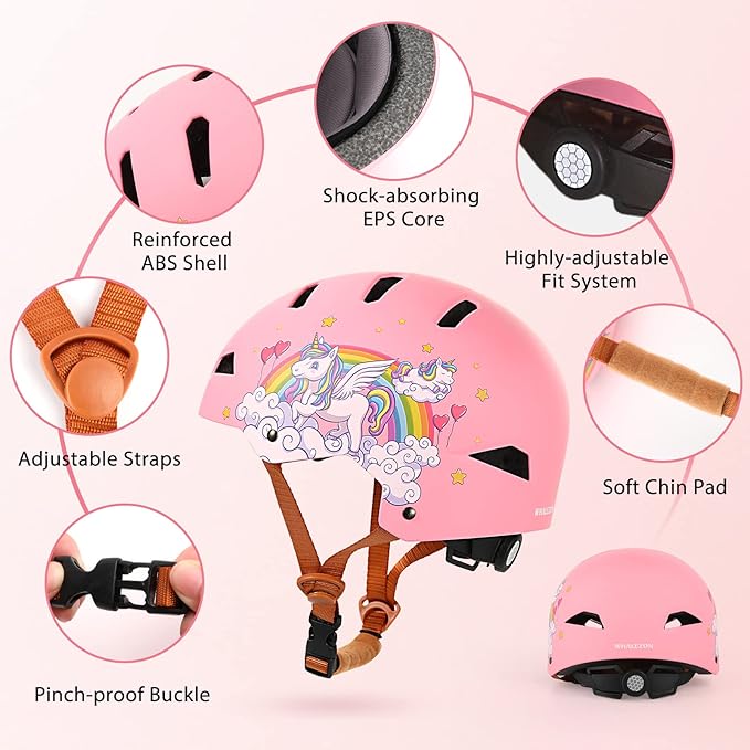 Kids Bike Helmet Ages 3-5-8-14, CPSC ASTM CPSIA Certified Toddler Helmet