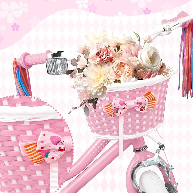 XJD Girls Bike for Toddlers and Kids Ages 2-12 Years Old,12 14 16 Inch Kids Bike with Training Wheels & Basket