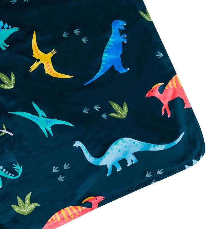 Wildkin Plush Baby Blanket – Soft & Cozy Comfort, Ideal for Toddlers, Travel & Daycare - Jurassic Dinosaurs