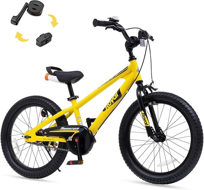 RoyalBaby Kids Bike EZ Balance to Pedal Dual Handbrake Toddlers Boys Girls Bicycle 12-20 Inch for Age 3-10 Years