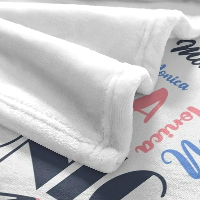 Name Blanket Personalized Blanket for Adult Kids Flannel Customize Throw Blanket Custom (Color 10, 60 x 80 Inches)