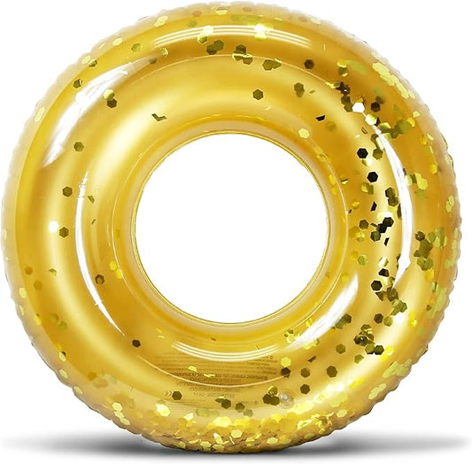 CoTa Global Inflatable Pool Float Tube Confetti Premium Swim Ring Heavy Duty Vinyl Flotation Pool Floats Toy for The Beach, Party, Vacation, UV Resistant - Pool Party