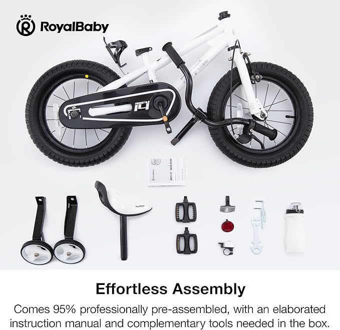 RoyalBaby Kids Bike EZ Freestyle Training Free Balance to Pedal Easy Learning Bicycle, 12-18 Inch for Toddlers to Big Kids