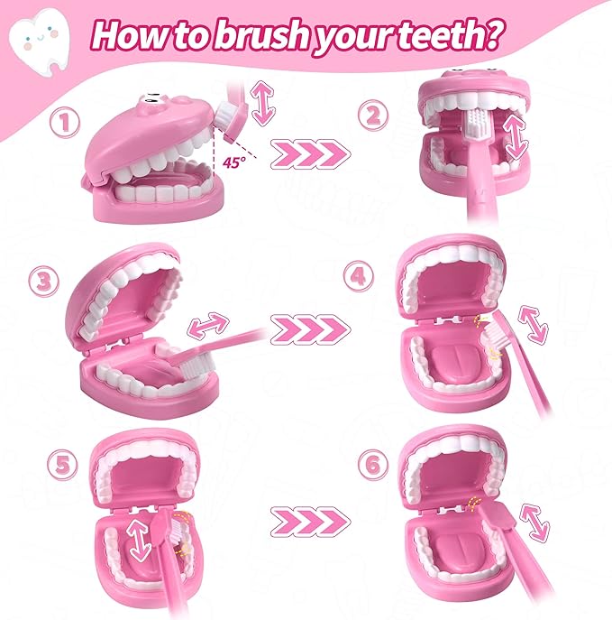 Durable Doctor Kit for Kids, 27 Pcs Deluxe Pretend Play Set Medical Toy with Real Stethoscope for Toddlers Boys Girls Christmas Birthday Gift Aged 3 4 5 6 7 8(Pink)