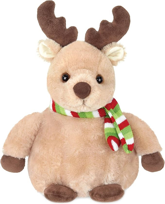 Bearington Big Bucky Reindeer Stuffed Animal, 11.5 Inch Christmas Plush Gifts for Kids, for Ages 3-14
