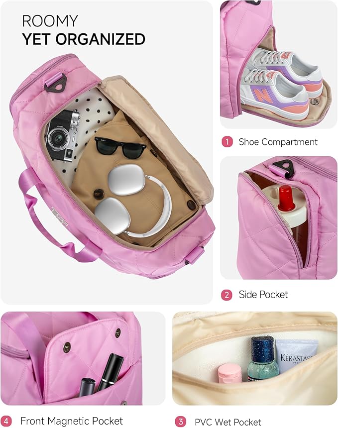 Birthday Gifts for Teen Girls, Personalized Dance Bag with Makeup Bag, Duffle Bag with Shoe Compartment & Wet Pocket, Girls Trip Gifts Favors, Gift for Daughter Granddaughter Niece