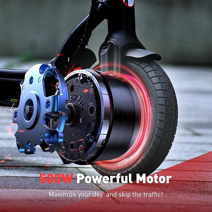 iScooter Electric Scooter for Adults, 23/18/12 Miles Long Range,22/19/18 Mph Top Speed, Commuting Electric Scooter with Cruise Control, Double Braking Systems Escooter for Adults and Teens