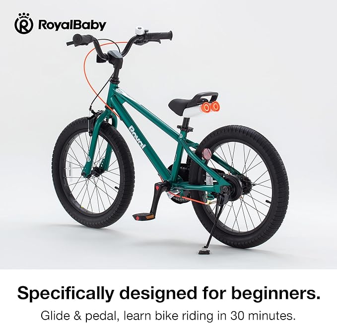 RoyalBaby Kids Bike EZ Balance to Pedal Dual Handbrake Toddlers Boys Girls Bicycle 12-20 Inch for Age 3-10 Years