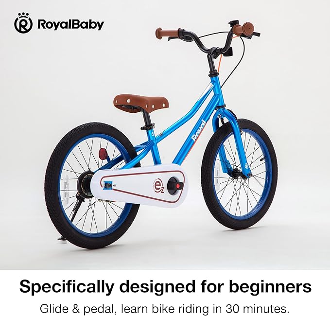 RoyalBaby Kids Bike, Terra EZ Balance to Pedal Convertable Bicycle, 14 16 18 Inch Easy Learn Balancing to Biking Boys Girls Ages 3-9 Years Beginners