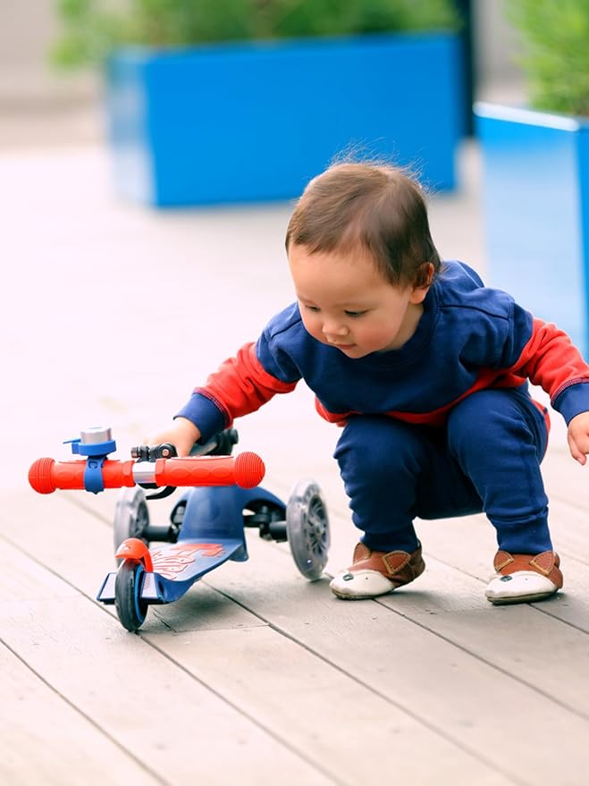 Micro Kickboard - Mini Deluxe Foldable LED Scooter, 3-Wheeled, Lean-to-Steer, Swiss-Designed Micro Scooter with LED Light-Up Wheels, for Kids Ages 2-5