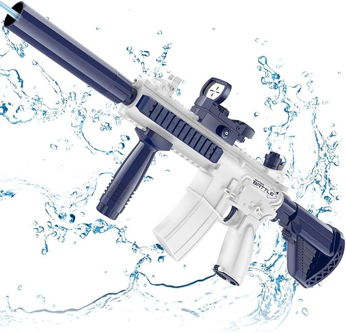 JONEG Electric Water Blaster for Kids Adults - Automatic, Extended-Range, Universal Inlet, Summer Outdoor Beach Swimming Pool Party Toys, Gift for Kids Age 8 9 10 11 12 Years Old Boys